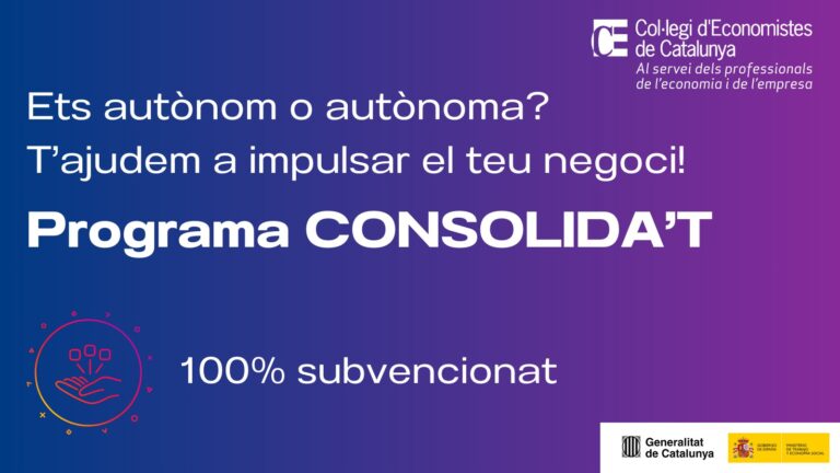 Programa Consolida’t de suport a professionals autònomes