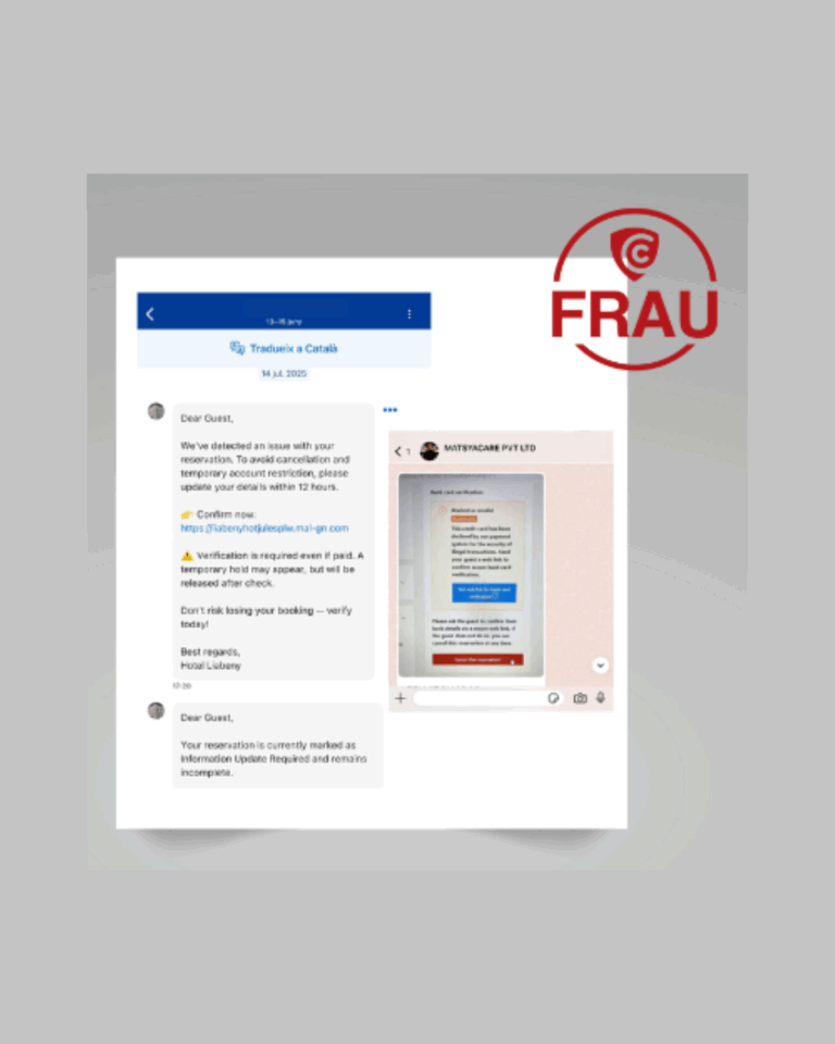 Suplanten Booking i envien missatges fraudulents que alerten de problemes amb la reserva d’un allotjament