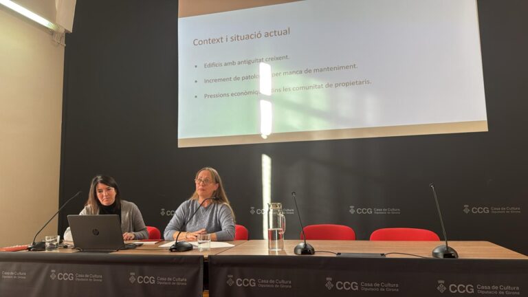 Tanquem un any de col·laboració amb el servei d’Habitatge de la Diputació de Girona amb una activitat formativa per millorar el manteniment dels edificis d’habitatges
